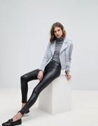 Only Mille Faux Leather Skinny Pants - Black