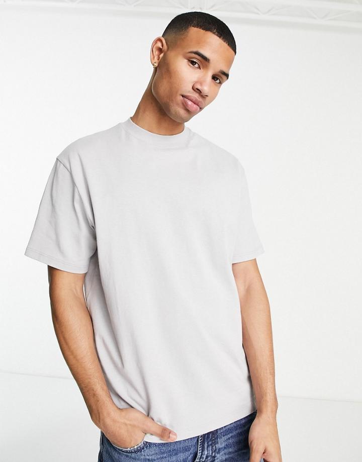 Topman Oversized T-shirt In Light Gray - Lgray