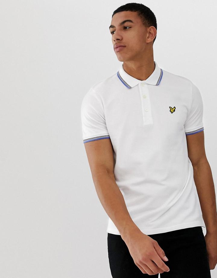 Lyle & Scott Tipped Polo In White - White