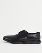 River Island Embossed Key Derby Shoes In Black