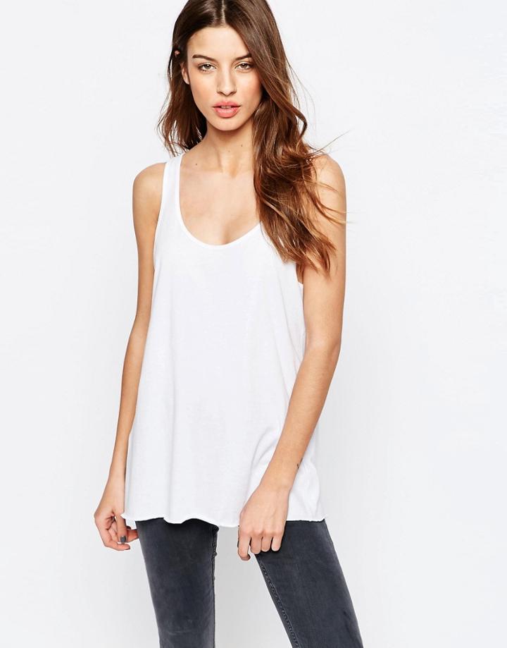 Asos Cotton Jersey Tank - White