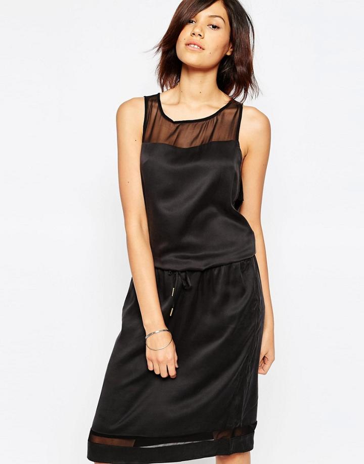 Gestuz Anni Tie Waist Dress - Black