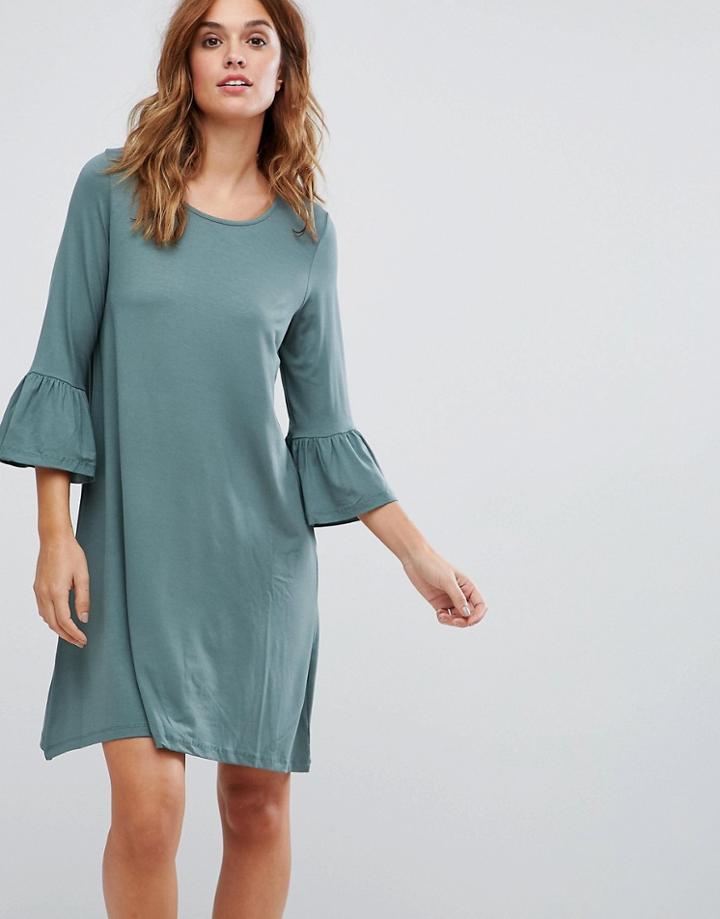 Vero Moda Shift Dress With Fluted Sleeve - Pink