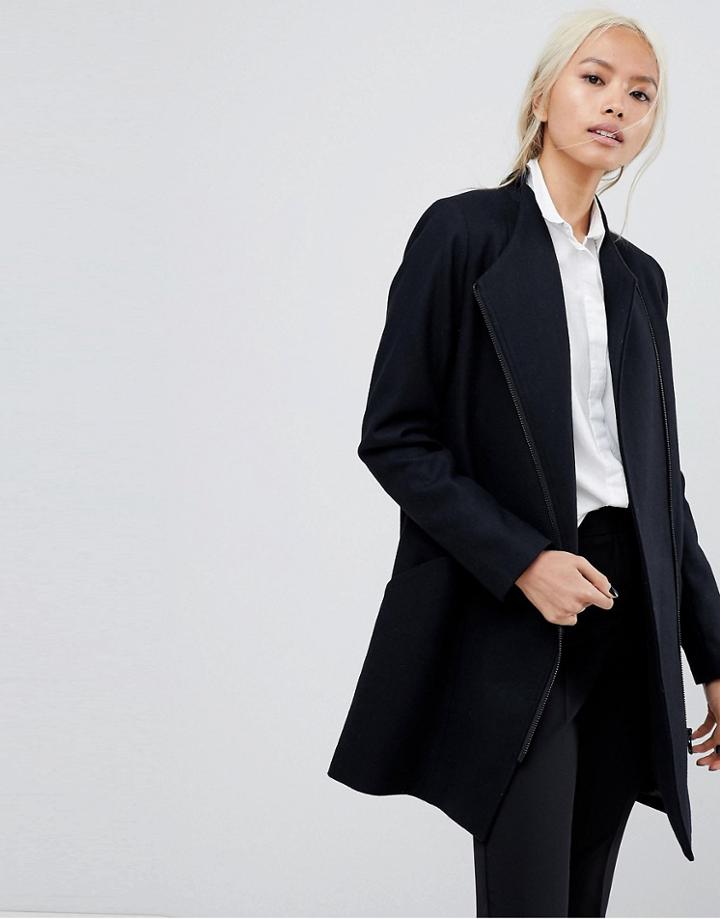 Selected Wool Coat - Black
