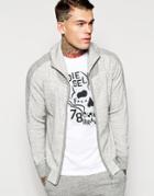 Diesel Shawl Sweatshirt S-babylas Zipthru Waffle - Gray