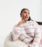 In The Style Plus X Billie Faiers Stripe Sweater In Pink Multi