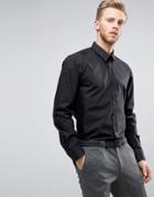 Hugo By Hugo Boss Elisha Shirt Poplin Slim Fit In Black - Black