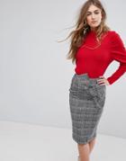 River Island Mutton Sleeve Top-red
