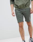 Ted Baker Shorts In Khaki With Leaf Print - Green