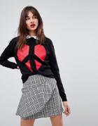 Love Moschino Peace And Love Knit Sweater - Black