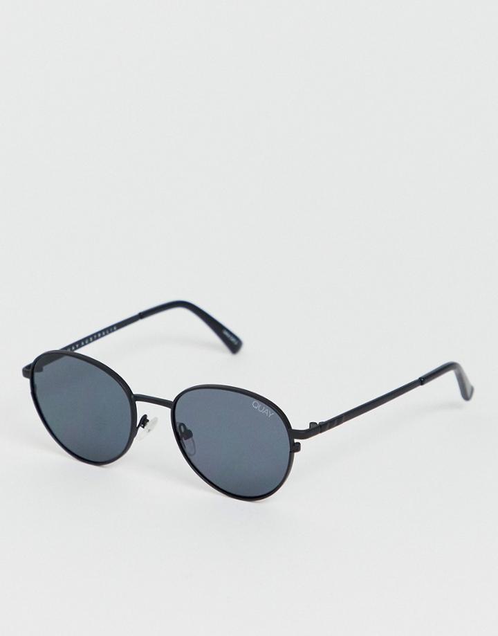 Quay Australia Crazy Love Round Sunglasses - Black