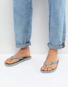 Volcom Rocker Flip Flops In Gray - Gray