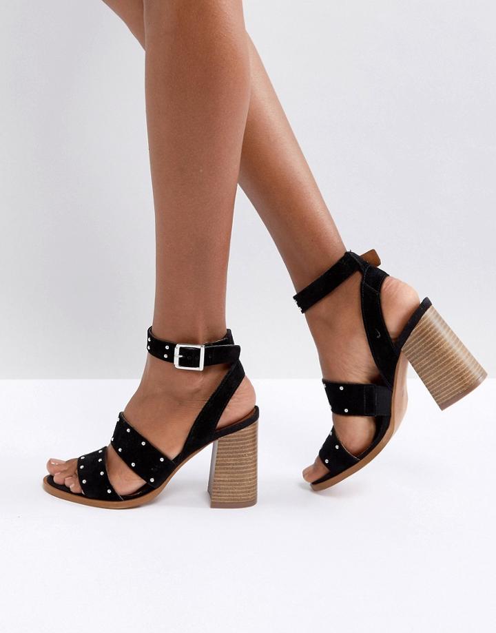 Asos Tessie Suede Studded Sandals - Black