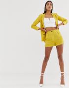 Fashion Union High Waist Shorts Two-piece - Yellow