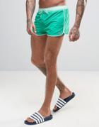 Adidas Split Swim Shorts In Short Length Bj8575 - Green