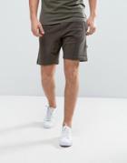 Selected Homme+ Jersey Shorts With Branding - Green