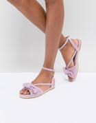 Asos Jaye Bow Espadrille Sandals - Purple