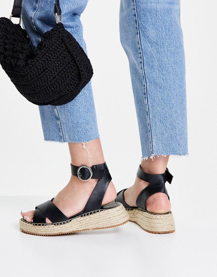 Topshop Peanut Espadrilles In Black