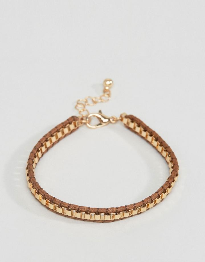 Asos Woven Chain Friendship Bracelet - Gray