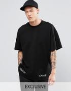 Vision Air Straps T-shirt With Dropped Shoulders - Black