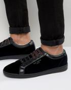 Ted Baker Mirete Velvet Sneakers - Navy
