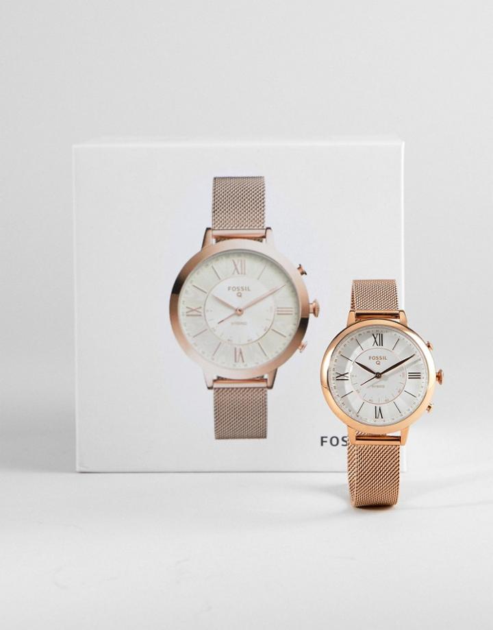 Fossil Ftw5018 Q Jacqueline Mesh Hybrid Smart Watch 36mm - Gold