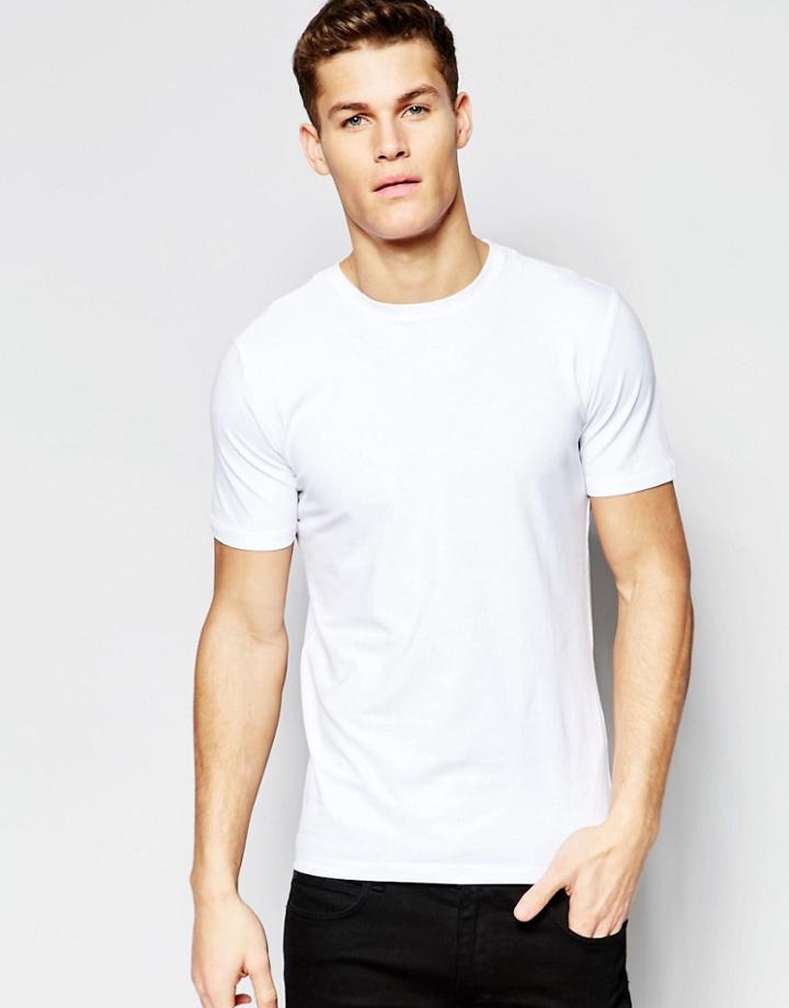 New Look Muscle Fit T-shirt In White - White