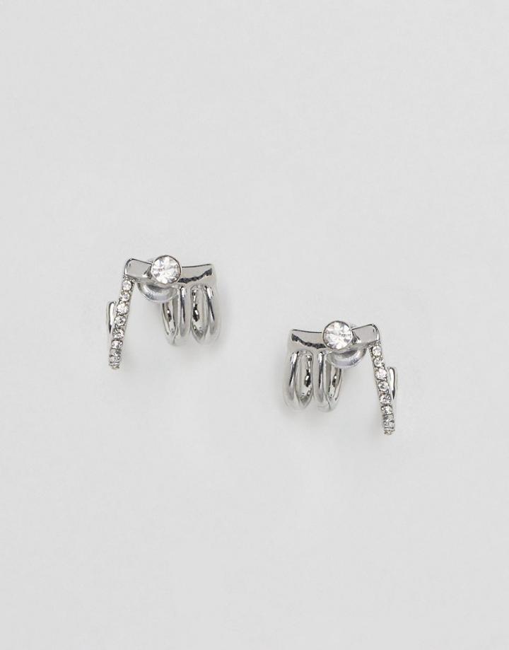 Asos Triple Hoop Swing Earring - Silver