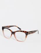 Quay After Hours Mini Womens Blue Light Sunglasses In Brown