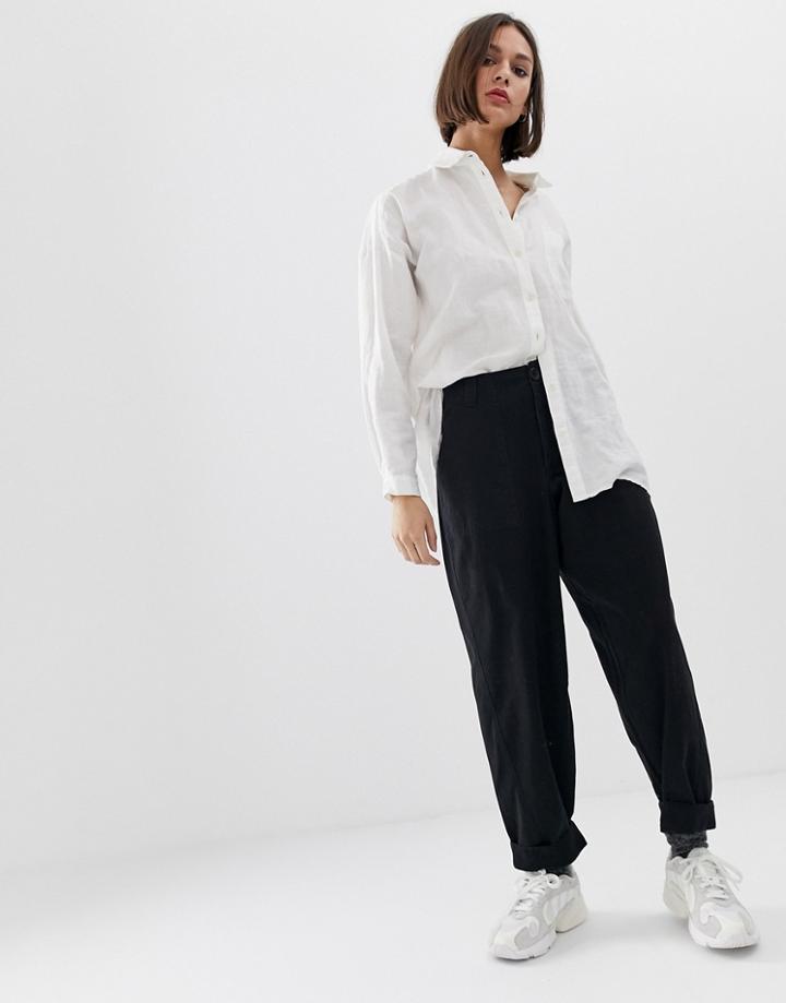 Asos Design Bree Combat Pants In Washed Black