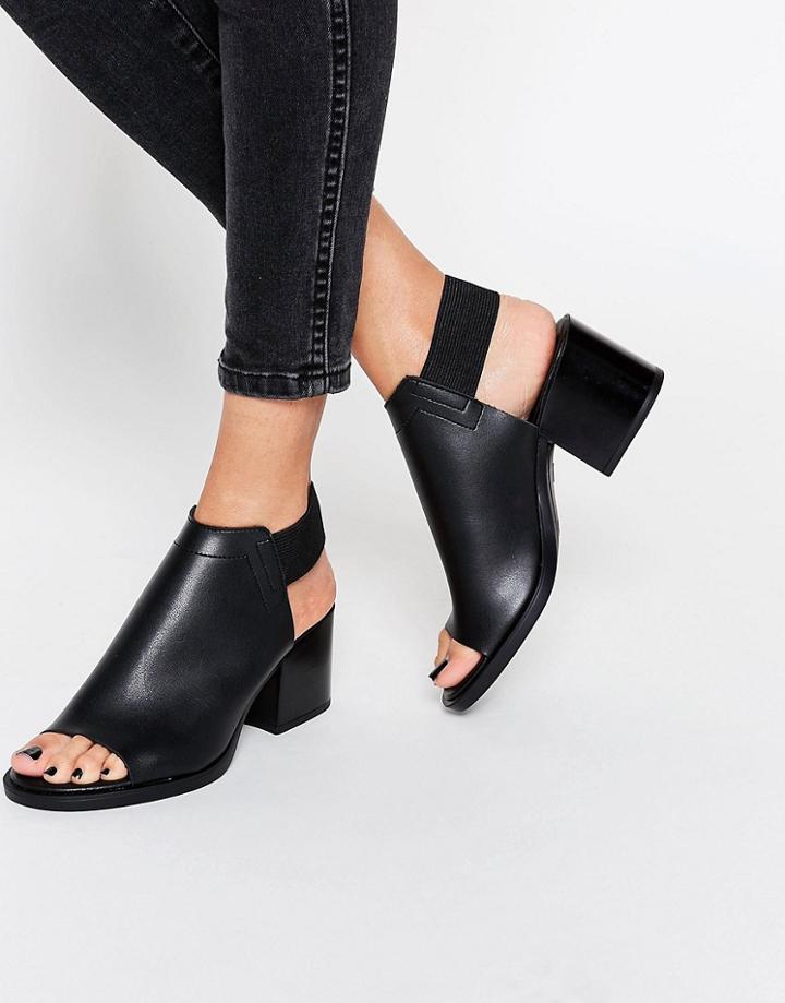 Asos Tate Sling Back Ankle Boots - Black