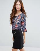 Blend She Damian Print Blouse - Multi