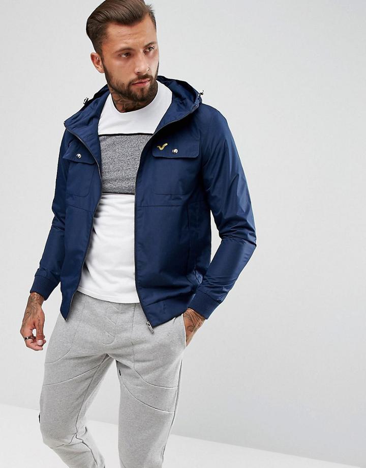 Voi Jeans Prescot Zip Thru Windbreaker Jacket - Navy