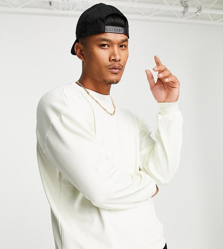Vai21 Ribbed Sweatshirt In Neutral