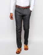 Vito Wool Suit Pants In Slim Fit - Gray