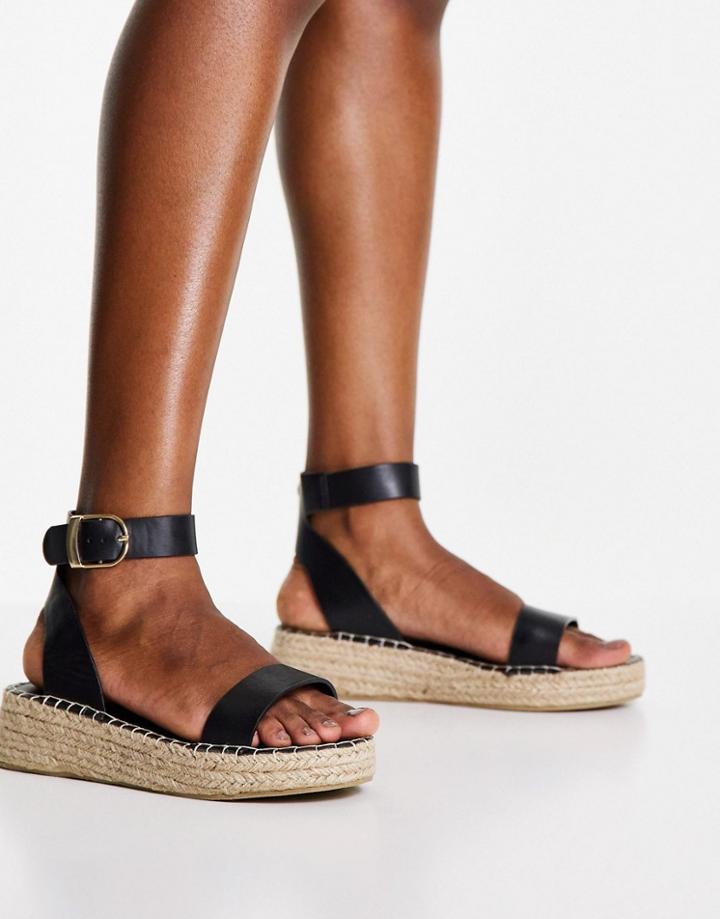 South Beach Two Part Sandals In Black