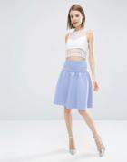 Asos Prom Skirt With Pep Hem - Blue