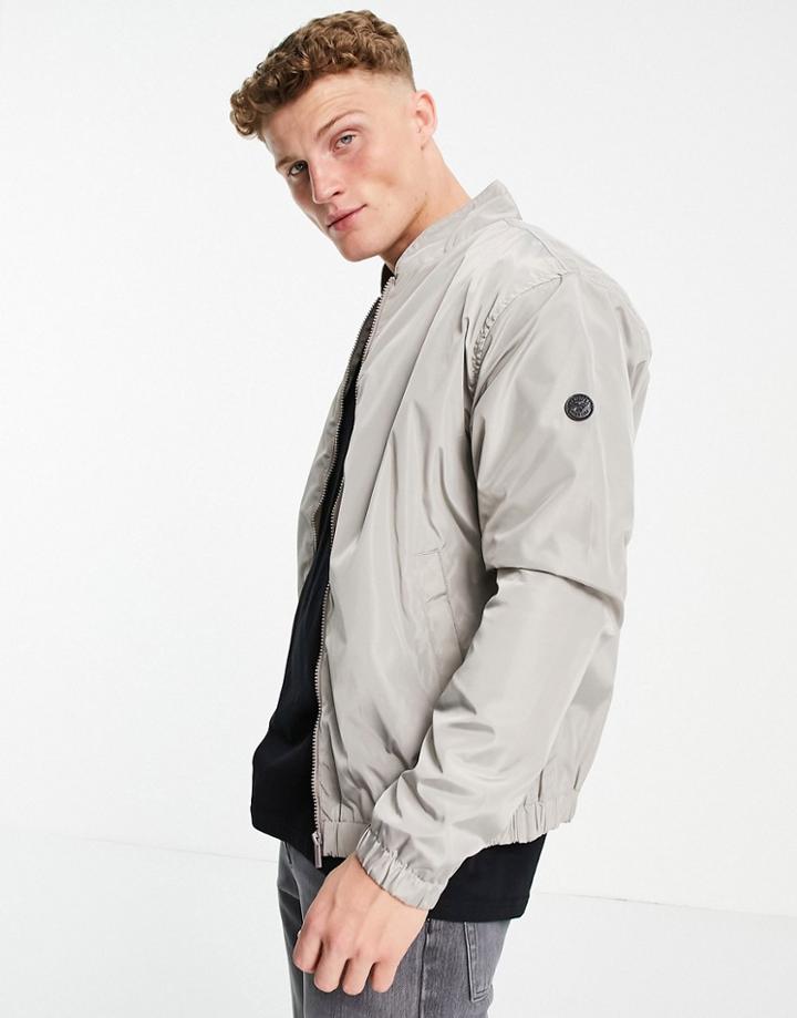 Le Breve Bomber Jacket In Slate Gray-grey