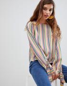 Willow & Paige Rainbow Stripe Blouse - Multi