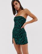 Bec & Bridge Discotheque Zebra Mini Dress - Green