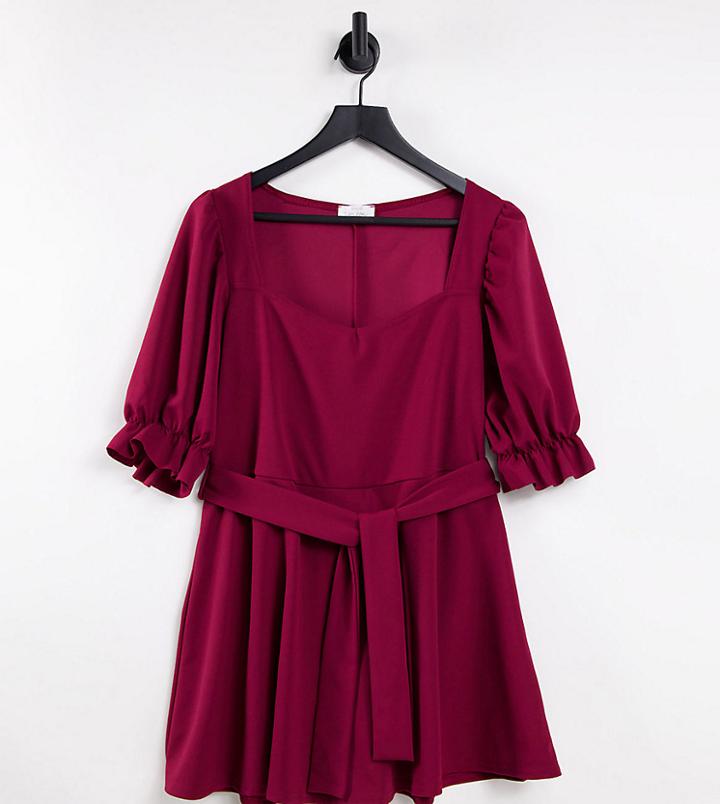 Yours Sweetheart Peplum Top In Red