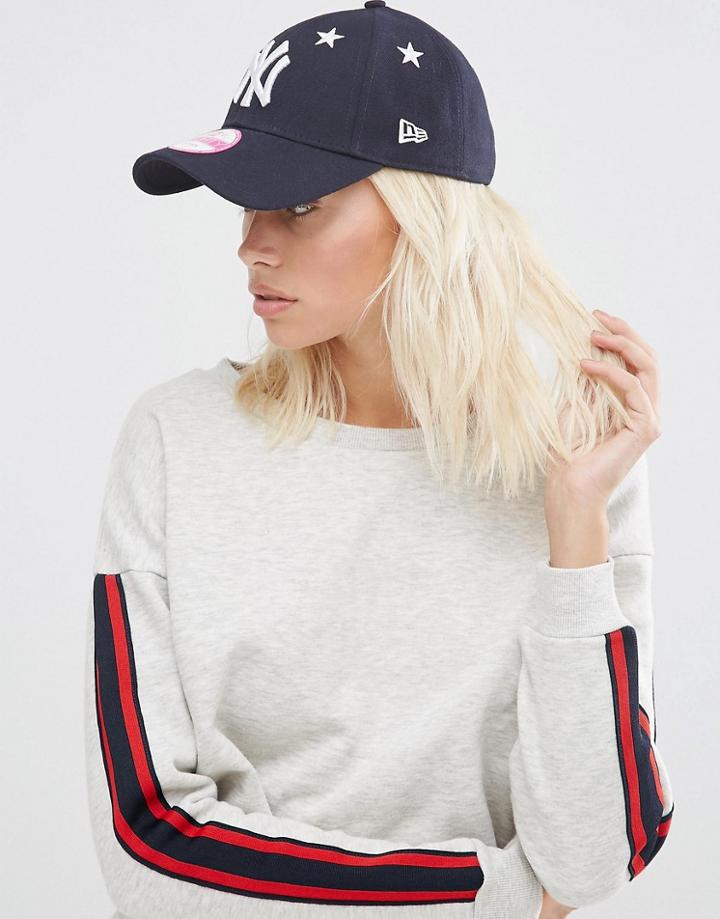 New Era 9forty Cap With Star Embroidery - Navy