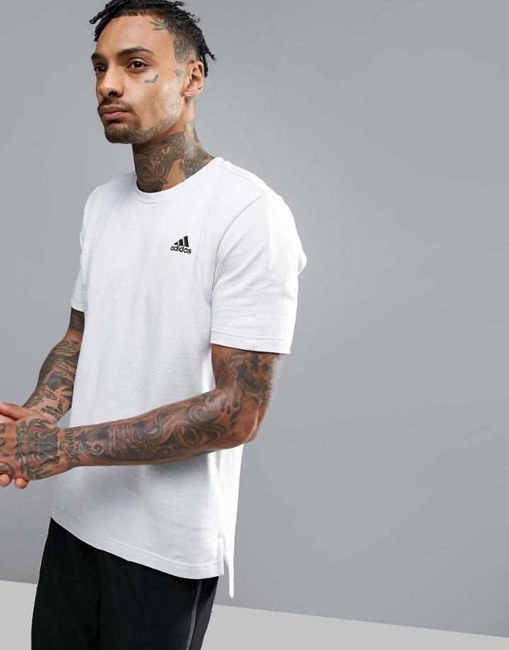 Adidas Training Check T-shirt - White