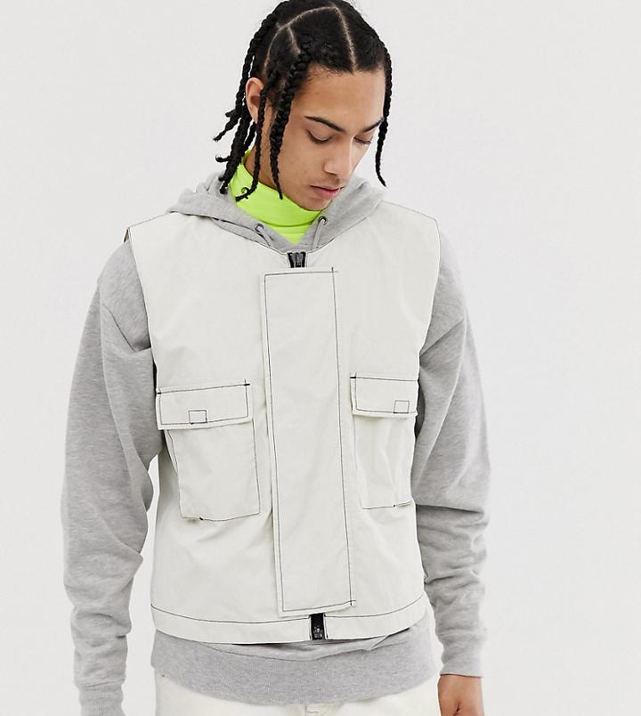Noak Technical Vest In Off White