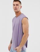 Brave Soul Raw Edge Tank - Purple