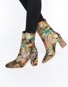 Asos Elmery Jacquard Ankle Boots - Multi