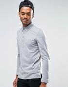 Farah Long Sleeve Polo Shirt - Gray