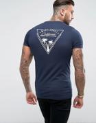 Asos Muscle T-shirt With West Coast California Print - Navy