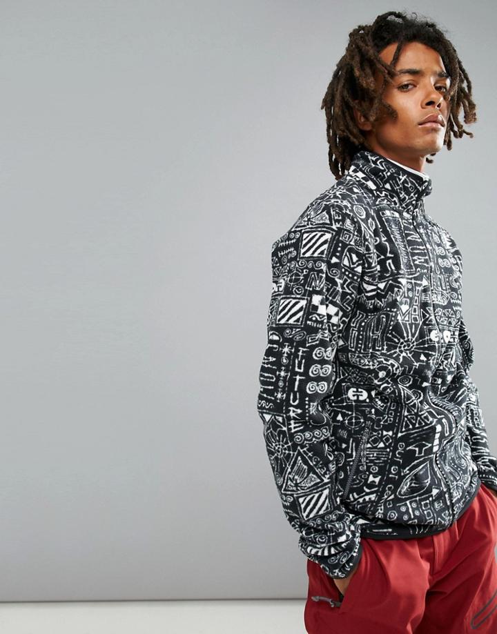O'neill Reissue 91 Extreme Full Zip Fleece Jacket Print In Black - Black