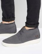 Fred Perry Shields Mid Wax Cotton Mid Sneakers - Gray